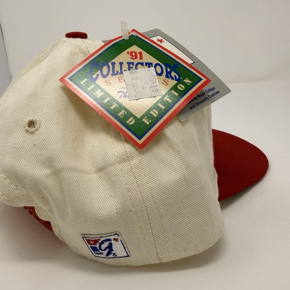 Vintage 1991 Cincinnati Reds‎ Snapback Hat The Game Cream Red NWT Limited - Picture 16 of 16